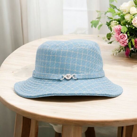 NWT Versace Tweed Bucket Hat (58cm) - Picture 1 of 5